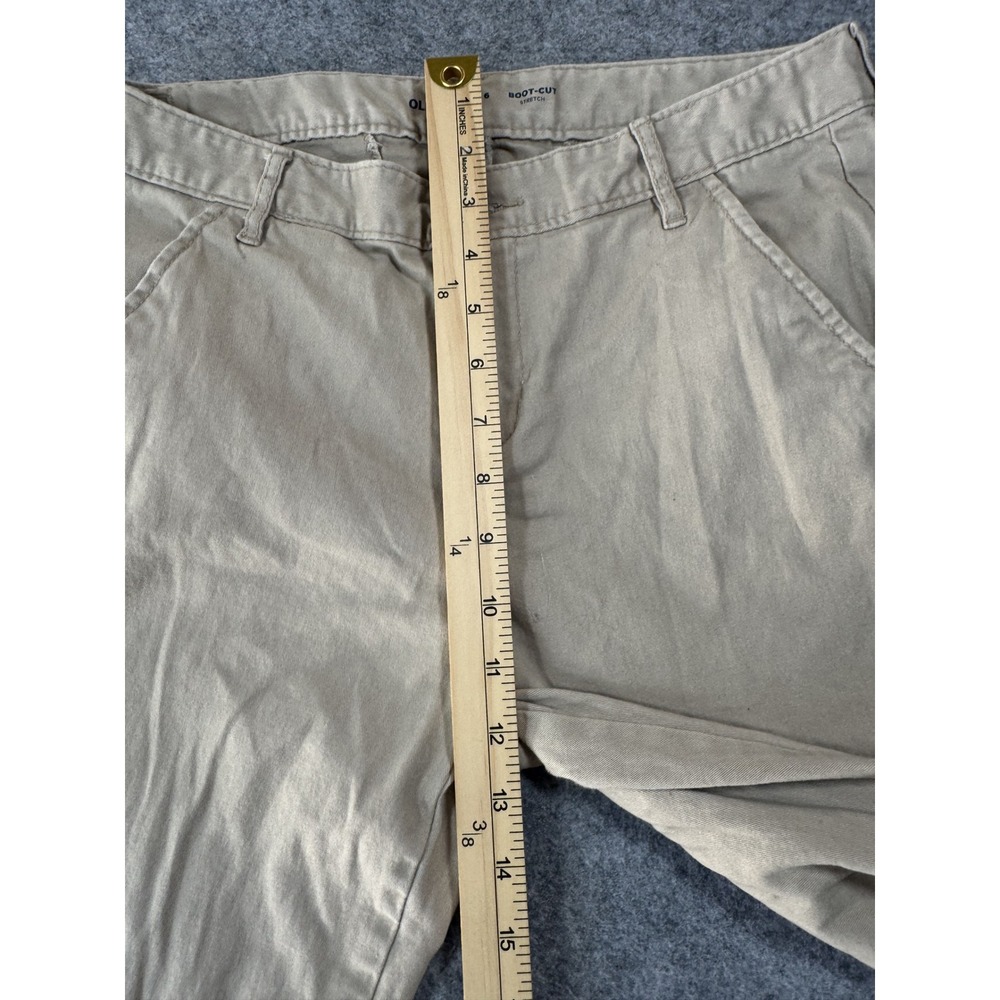 Old Navy Boot-Cut Stretch Khaki Pants 6 Tan Cotton Blend Casual Workwear - Picture 7 of 9